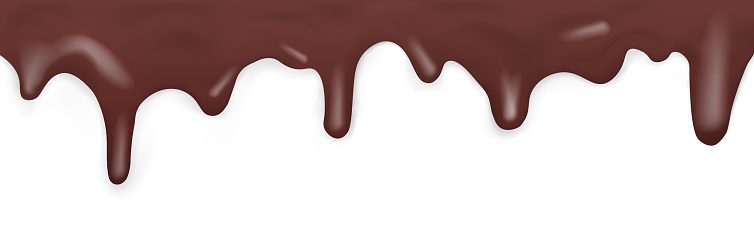 Caramel Dripping Pattern Dark Dripping Caramel Pattern On White Background Vector Stock ...