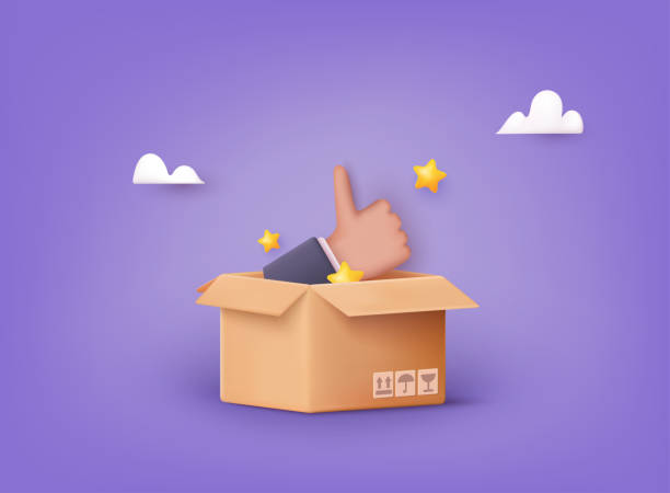 istock Thumbs up sign in box. Design Elements for smm, ad, marketing, ui, ux, app and more. 3D Web Vector Illustrations. 1446883716