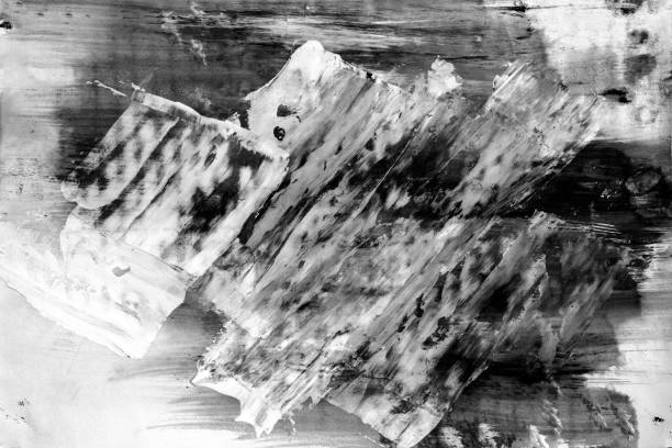 istock Black and white, grayscale, monochrome, Hand painted Watercolor Backgrounds 1446883723