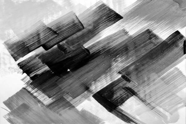 istock Black and white, grayscale, monochrome, Hand painted Watercolor Backgrounds 1446883777