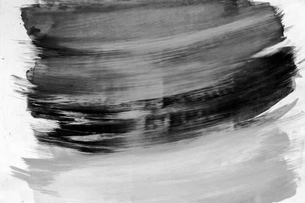 istock Black and white, grayscale, monochrome, Hand painted Watercolor Backgrounds 1446884520