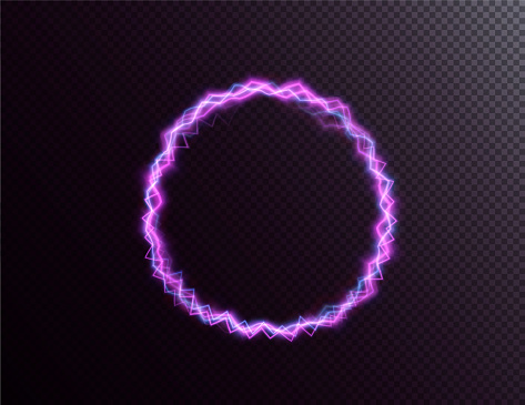 Light Rincle Light Circle Pink Lightning Ring Of Fire Light Effect Luminous Frame ...