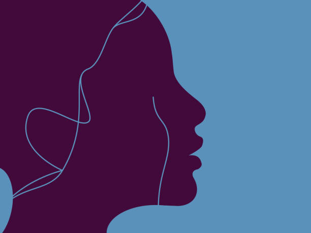 Victim illustration Victim illustration. Portrait of a woman who is a victim of abuse. Illustration. Vector. hopelessness stock illustrations