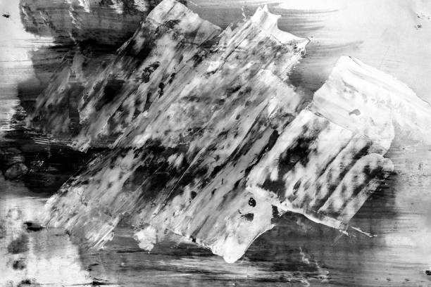 istock Black and white, grayscale, monochrome, Hand painted Watercolor Backgrounds 1446885693