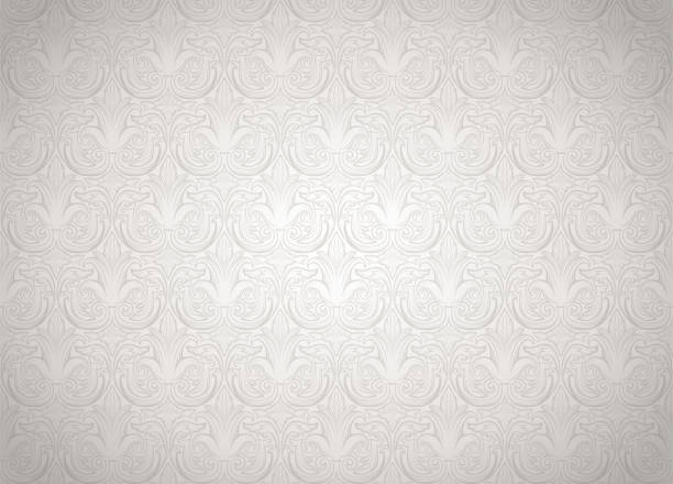 ilustrações de stock, clip art, desenhos animados e ícones de vintage, gothic background in white color in baroque, rococo style with classic antique ornament. luxury royal gold wallpaper with stage lighting. vector illustration - greek revival style