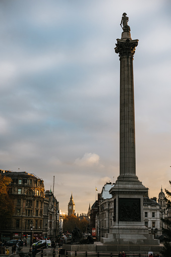 London, United Kingdom - Christmas time on Trafalgar Square.