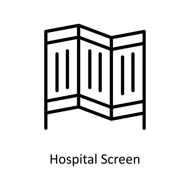 Vector illustration of Hospital Screen Vector Outline Icon Design illustration. Medical Symbol on White background EPS 10 File