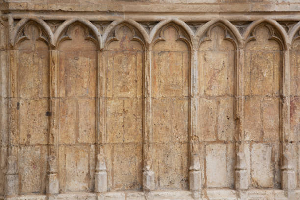 istock Stone Pattern on St Mary Church Facade, Morella 1446891281