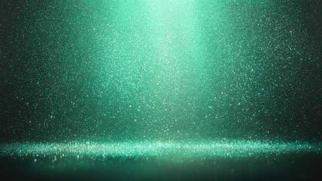 Green Particles Raining Down - Loopable Background Animation - Glitter, Celebration, Environmental Issues