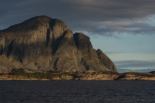 Outdoor in Norway: mounty island from a ferry