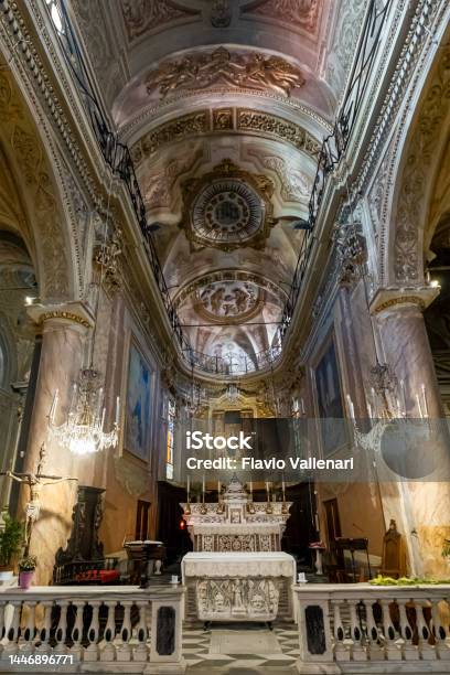 Presbytery Of The Cathedral Of Noli A Town In The Province Of Savona Stock Photo - Download Image Now