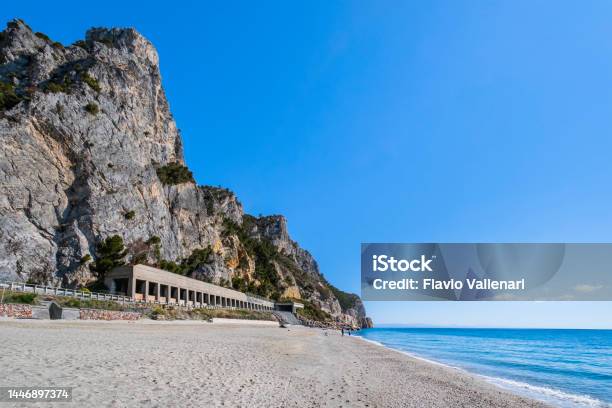Malpasso Beach In Varigotti A Coastal Borough In The Ponente Ligure Stock Photo - Download Image Now