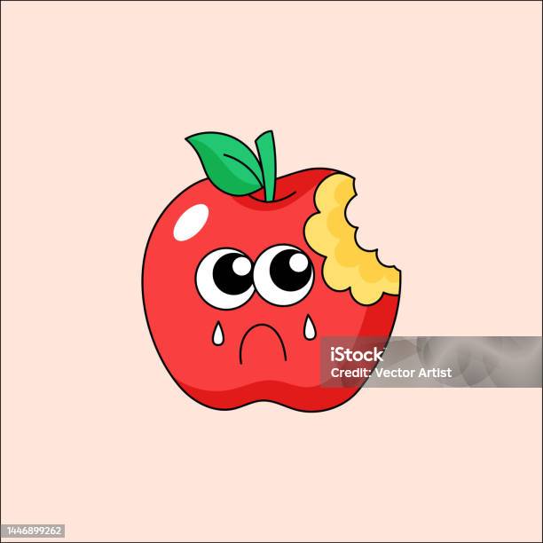 Ilustración de Manzana Roja Mordida Triste Y Llorando La Fruta Falta Un Bite Contorno Dibujos Animados Vector Ilustración Plana y más Vectores Libres de Derechos de Alimento - iStock Ilustración de Manzana Roja Mordida Triste Y Llorando La Fruta Falta Un Bite Contorno Dibujos Animados Vector Ilustración Plana y más Vectores Libres de Derechos de Alimento - iStock