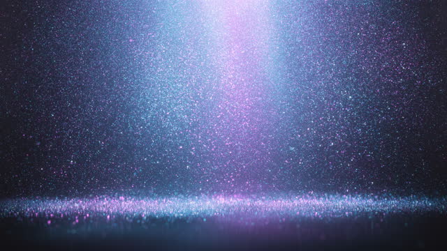 Purple And Blue Particles Raining Down - Loopable Background Animation - Glitter, Celebration