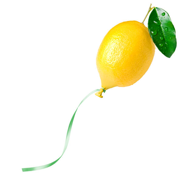 istock Fresh lemon balloon concept on white 1446904141