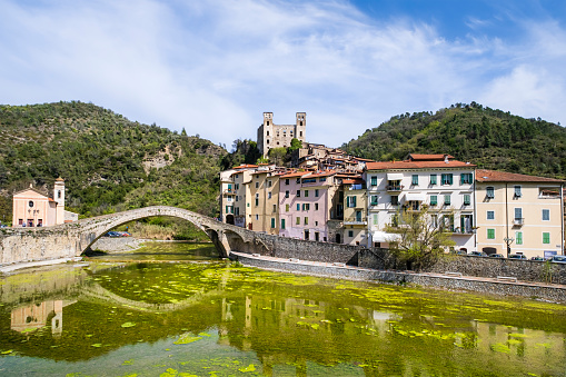 The Augustus Tiberius Bridge in Rimini in Emilia Romagna Italy