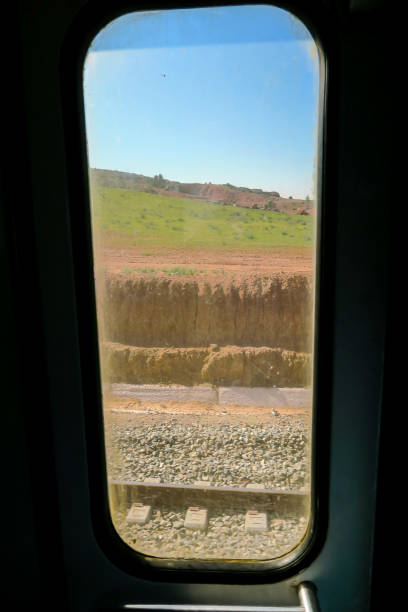 istock view from window of plane, photo as background 1446917627