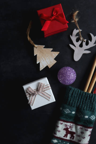 istock Stocking with Toys and Presents 1446918195