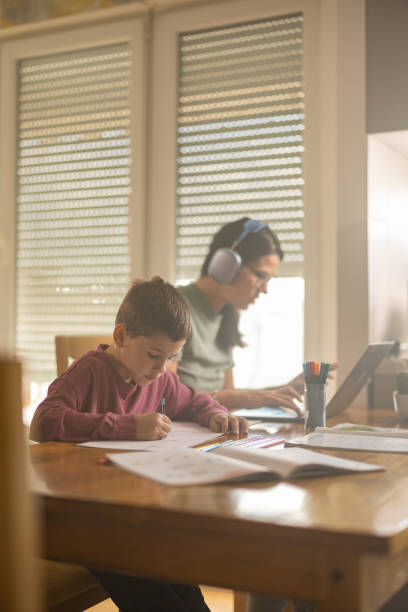 istock Modern family at home 1446927409