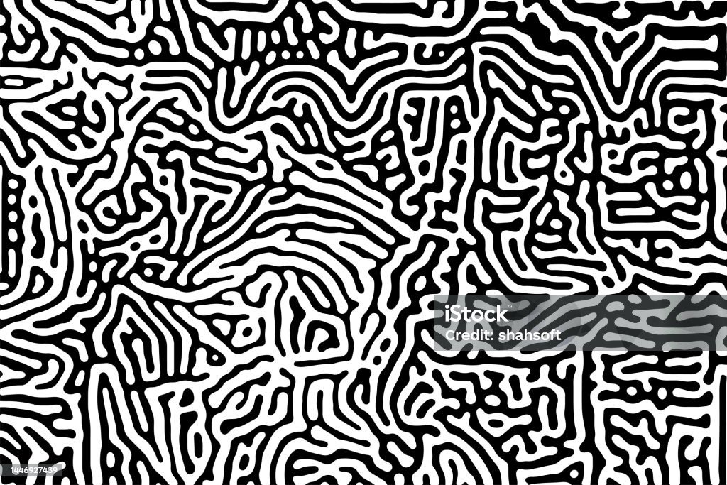 Turing Machine Background Vector Turing Pattern Background Black Maze Wallpaper Stock Illustration ...