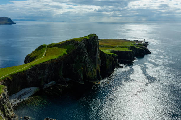 istock ocean coast at Neist point lighthouse, Scotland 1446930937