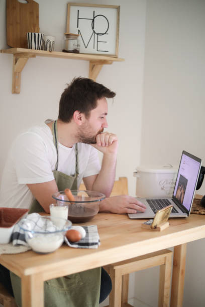 istock Businessman Working from Home, Kitchen Decor, Recipe 1446933518