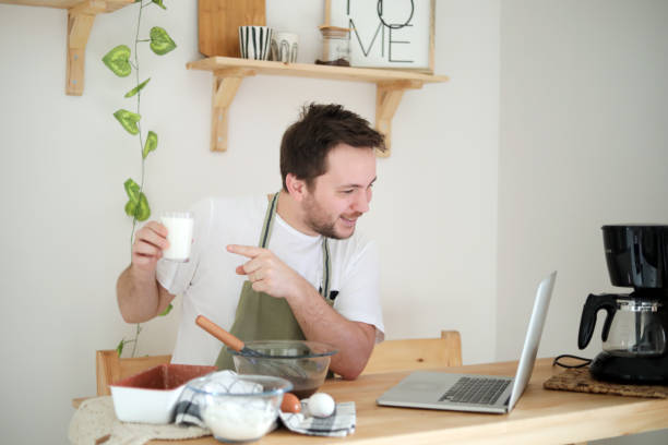 istock Businessman Working from Home, Kitchen Decor, Recipe 1446933545