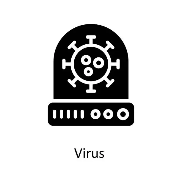 Vector illustration of Virus  Vector Solid Icon Design illustration. Medical Symbol on White background EPS 10 File