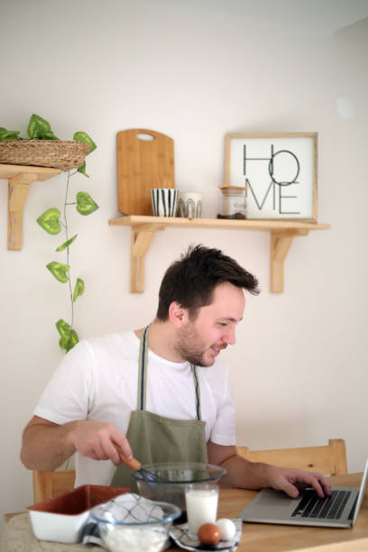 istock Businessman Working from Home, Kitchen Decor, Recipe 1446933793