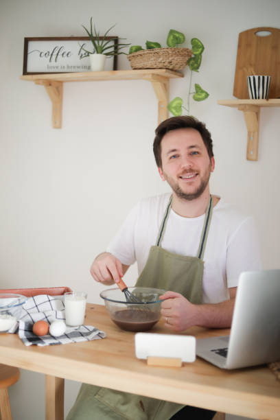 istock Businessman Working from Home, Kitchen Decor, Recipe 1446933879