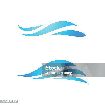 istock Ocean wave logo template element vector 1446934993