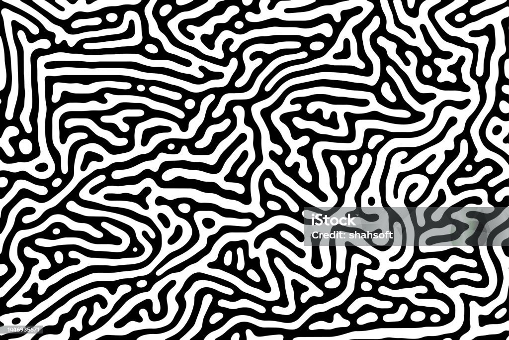 Turing Machine Background Vector Turing Pattern Background Black Maze Wallpaper Stock Illustration ...
