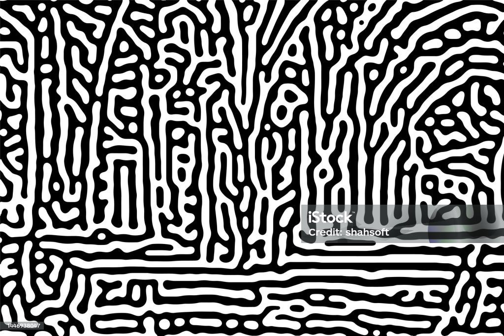 Turing Machine Background Vector Turing Pattern Background Black Maze Wallpaper Stock Illustration ...