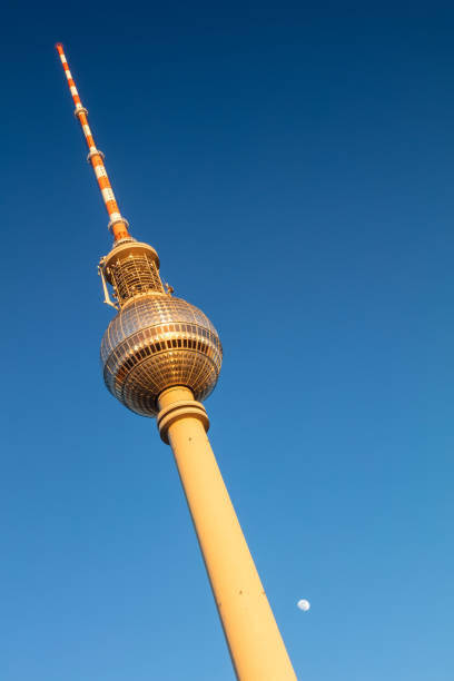 istock Berlin Television Tower, Berliner Fernsehturm and Moon, Berlin, Germany 1446938805