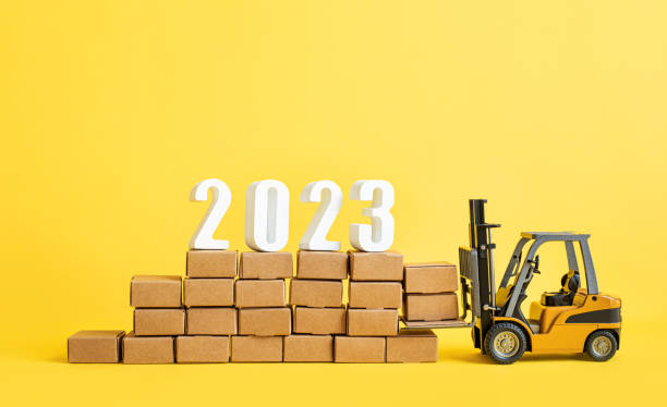 istock 2023 Business ecommerce or export , import concepts with text number on product box order. 1446942582