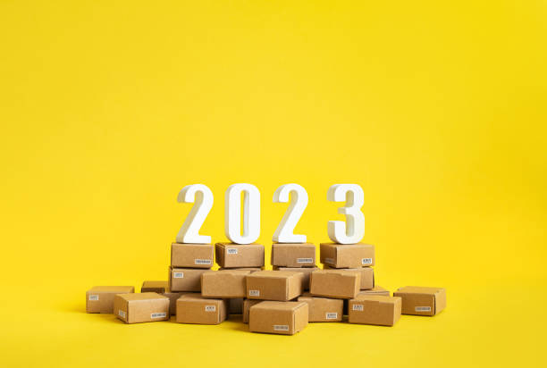 istock 2023 Business ecommerce or export , import concepts with text number on product box order. 1446942643