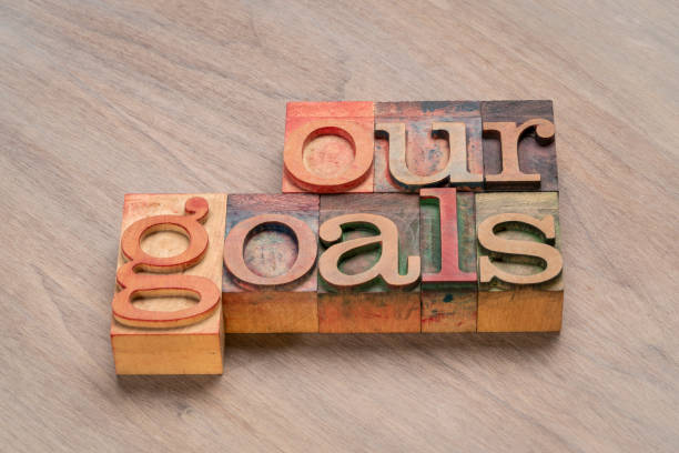 istock our goals - word abstract in letterpress wood type 1446942973