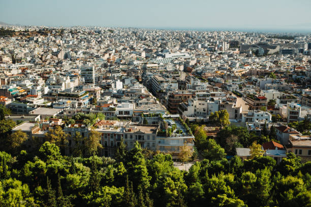 istock Summer vacations in Greece: Athens from the Parthenon 1446944386
