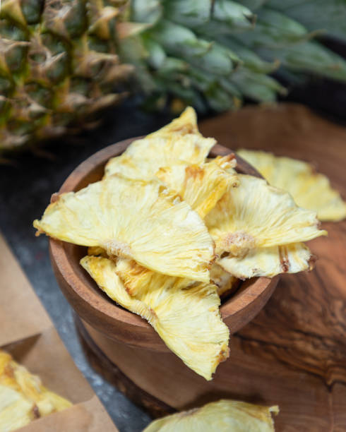 istock Dried pineapple organic snack close up 1446947391