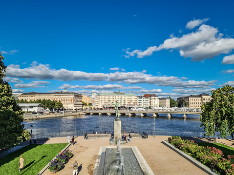 View of the city of Stockholm, Sweden during the day.