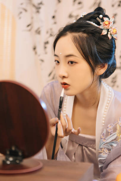 istock Asian Han style beauties make up at home 1446949115