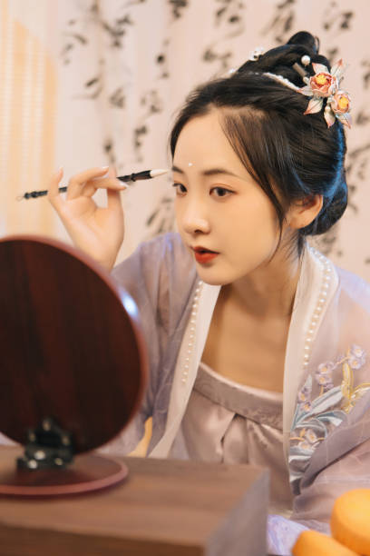 istock Asian Han style beauties make up at home 1446949116