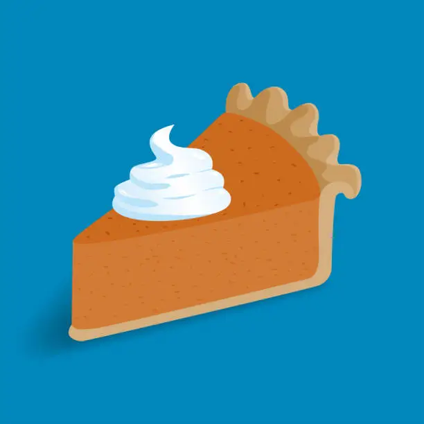 Vector illustration of Sweet Pumpkin Pie Dessert