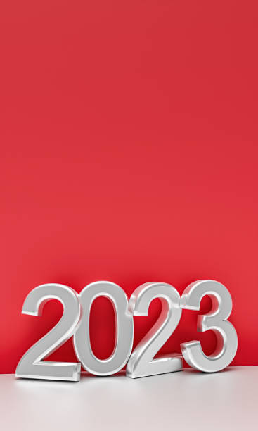 istock New year holiday concept with blank background. Number 2023 1446950592