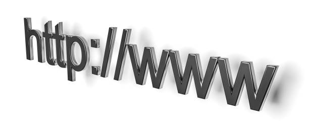 Internet web address http www in search bar of browser. 3d rendering