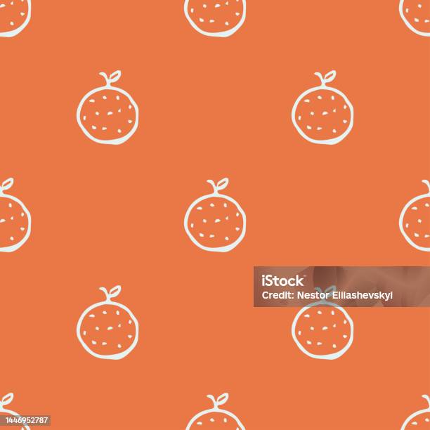 Colorful Orange Pattern Seamless Orange Pattern Colored Orange Fruit Background Stock ...