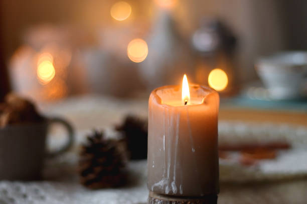 istock Tea, Books, Tablet, Cookies and Candles 1446958531