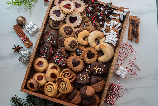 assorted german christmas cookies