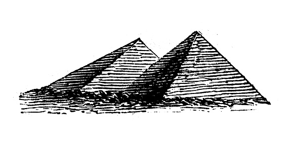 Antique engraving illustration: Pyramids