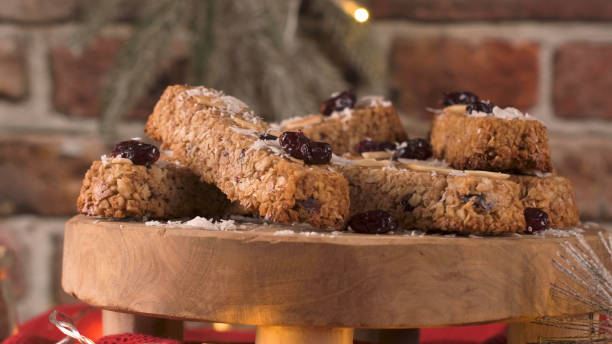 istock Cereal bars with almonds, coconut and cranberries 1446967590
